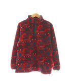 エルエルビーン L.L.BEAN ジャケット プルオーバー フリース 総柄 ハーフジップ 赤 /HK ●D