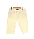 デニム ジーンズ ハーフパンツ カットオフ 27 白 /HK