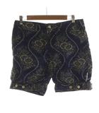ショートパンツ 麻 リネン 花柄 11 紺 ネイビー WMBLSHOS4N00058 /RR