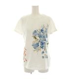 ローレンラルフローレン LAUREN RALPH LAUREN Tシャツ カットソー 半袖 フラワープリント 刺繍 S 白 ホワイト IT03945310963 /HN