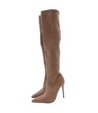 エイミーイストワール eimy istoire ロングブーツ ハイヒール スエード調 ストレッチ M 茶 ブラウン /GV