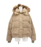 エイミーイストワール eimy istoire ダウンジャケット M ベージュ フード ラクーンファー /AE