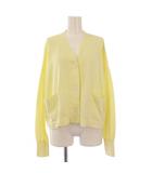 イエナ IENA 24SS ドライコットンVネックカーディガン ニット 長袖 ストレッチ 薄手 F 黄色 イエロー 24080900313010 /BB