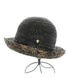 ヘレンカミンスキー HELEN KAMINSKI Elara 8 エララ ローラブルハット 麦わら帽子 ラフィア リボン OS チャコール /KU