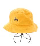 ステューシー STUSSY hats バケットハット バケハ 帽子 ロゴ 刺繍 黄色 イエロー /BB