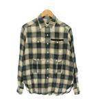 マウンテンリサーチ Mountain Research G.P.4 カジュアルシャツ オンブレチェックシャツ 長袖 S 緑 グリーン ベージュ MTR-2156 /KU