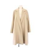 マックスマーラ MAX MARA 白タグ チェスターコート ガウンコート アウター ロング アルパカ混 38 ベージュ 101606936 /KH