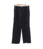 ラルフローレン RALPH LAUREN タックパンツ スラックス ワイド 麻 リネン 9 紺 ネイビー /NL