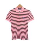 ポロゴルフ ラルフローレン POLO GOLF RALPH LAUREN PRO FIT ポロシャツ ボーダー ロゴ刺繍 半袖 S/P ピンク 黒 /YM ■JS