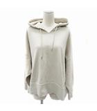 イエナ IENA プルオーバーパーカー スウェット ミドル丈 スリットネック オーバーサイズ ベージュ /NM7