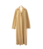 マックスマーラ MAX MARA 白タグ チェスターコート アウター ロング丈 前開きトッパー ウール ワンカラー 40 ベージュ /BB