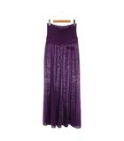 イエナ IENA LA BOUCLE ニット フレアスカート ロング マキシ丈 リネン 紫 パープル /ES
