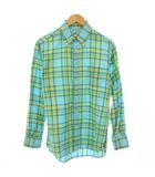 インディビジュアライズドシャツ INDIVIDUALIZED SHIRTS ボタンダウンシャツ カジュアル 長袖 レギュラーカラー チェック柄 15/32 青 ブルー 黄色 イエロー /BB