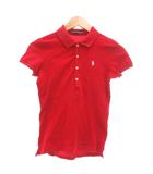 ラルフローレン RALPH LAUREN ポロシャツ 半袖 ポニー刺繍 鹿の子 M 赤 レッド /YJ
