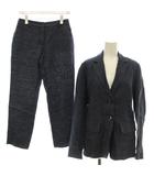 マックスマーラ ウィークエンドライン MAX MARA WEEKEND LINE スーツ セットアップ 上下 テーラードジャケット パンツ ジップフライ 麻 リネン 38 36 紺 ネイビー 5041066107 5131196107 /KU