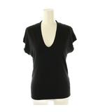 ジョルジオアルマーニ GIORGIO ARMANI カットソー 半袖 カシミヤ混 40 ブラック /ES