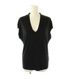 ジョルジオアルマーニ GIORGIO ARMANI カットソー ノースリーブ カシミヤ混 48 ブラック /ES