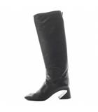 ジルサンダー JIL SANDER ロングブーツ チャンキーヒール レザー 37 黒 ブラック /AN55