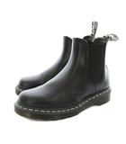 ドクターマーチン DR.MARTENS ホワイトステッチ チェルシーブーツ ショートブーツ サイドゴア レザー UK4 黒 ブラック 2976 WS /KU