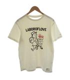 ステューシー STUSSY Tシャツ カットソー 半袖 ロゴ コットン L 白 ホワイト /AN72