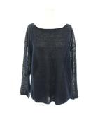 スローブ イエナ SLOBE IENA 24SS リネン混ボートネックニット カットソー 長袖 シアー 麻 紺 ネイビー 24080912300110 /HN