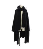 ミューズ ドゥーズィエム クラス MUSE de Deuxieme Classe 23AW SMOOTH KNIT GOWN MIDI コート ニット ガウン コーディガン 長袖 トッパー ウール マフラー付き 紺 ネイビー 23020520414030 /KU