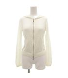 アナイ ANAYI ニットパーカー ジップアップ 38 白 ホワイト /KE