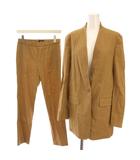 セオリー Theory ORGANIC CRUNCH WAS FLUID JACKET UL PULL ON PANT スーツ セットアップ 上下 テーラードジャケット パンツ リネン混 4 茶 /YM