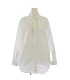 バーバリー BURBERRY cotton blend shirt シャツ コットン ロゴ 長袖 ポケット ホース プリント IT36 白 8067848 /TK