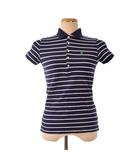 ラルフローレン RALPH LAUREN SPORT ポロシャツ 半袖 ボーダー XS 紺 ネイビー ■FF