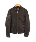 ブラックミーンズ blackmeans LABRAT シングルライダースジャケット 革ジャン 羊革 ラムレザー アウター ショート丈 ジップアップ S 黒 ブラック /BB