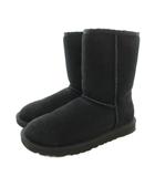 アグ オーストラリア UGG australia W CLASSIC SHORT クラシックショート ムートンブーツ ショートブーツ スエード US5 22cm 黒 ブラック 5825 /KU