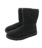 アグ オーストラリア UGG australia W CLASSIC SHORT クラシックショート ムートンブーツ ショートブーツ スエード US5 22cm 黒 ブラック 5825 /KU