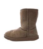 イング ing ムートンブーツ ショート 厚底 スエード ワンカラー L ダークブラウン /BB