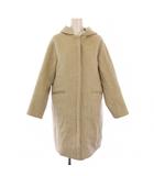 イエナ IENA 20AW 二重織りシャルムフードコクーンコート ロング ジップアップ ウール 34 ベージュ 20020900403030 /BM