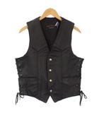 ショット SCHOTT DUROJAC BY SCHOTT レザーベスト ジレ レースアップ M ブラック 2184 /TK