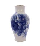  大倉陶園 花瓶 OLD OKURA ブルーローズ 陶器 花びん 花柄 バイカラー 白 ホワイト 青 ブルー 8011/20A /BB