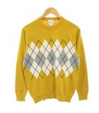 キャロウェイ CALLAWAY ニット セーター カシミヤ混 ゴルフウェア アーガイル柄 長袖 M マスタード色 241-9260001 /HN