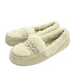 アグ UGG ANSLEY BRAID アンスレー ブレイド モカシン ムートン スエード US6 23cm ベージュ 1143975 /KU