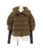 タトラス TATRAS BECCARIA ダウンジャケット アウター ショート丈 リブニット 切替 ナイロン ウール 2 カーキ 黒 ブラック LTA16A4495 /BB