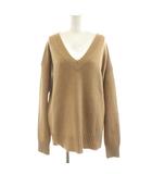 ドゥーズィエムクラス DEUXIEME CLASSE 19AW ニット セーター 長袖 Vネック ウール キャメル混 茶 ブラウン 19080560008030 /AN33