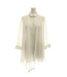 ナラカミーチェ NARA CAMICIE シアーチェックシャツ ブラウス ホワイト /CX