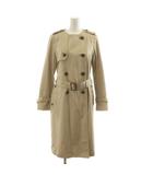 スローブ イエナ SLOBE IENA ノーカラートレンチコート ロング ベルト付き 38 ベージュ 19020912701010 /RR