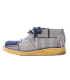 ホワイトマウンテニアリング White Mountaineering デザートブーツ ショート レースアップ 厚底 パッチワーク 29cm 紺 ネイビー /BB