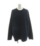 ロエベ LOEWE 23AW 3D アナグラム ニット セーター 長袖 ロゴ ウール XS 紺 ネイビー H526Y14KEE /AN3