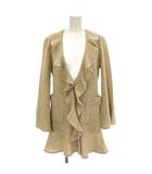 グレースコンチネンタル GRACE CONTINENTAL シルク混 ニットジャケット 36 ベージュ /☆G