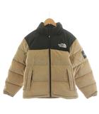 ザノースフェイス THE NORTH FACE ホワイトレーベル コーデュロイ ヌプシ ダウンジャケット CORDUROY NUPTSE DOWN JACKET ジップアップ ロゴ 刺繍 アウター M ベージュ 黒 ブラック NJ1DP55L /AN54
