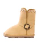 アクシーズファム axes femme ムートンブーツ ショート スエード レース S ベージュ /BB