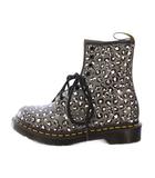 ドクターマーチン DR.MARTENS GUNMETAL 8ホール ショートブーツ 厚底 ヒョウ柄 レオパード UK3 グレー 黒 ブラック タグ付き /BB