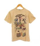 グッドオン GOOD ON Tシャツ 半袖 クルーネック イラスト M ベージュ /BB